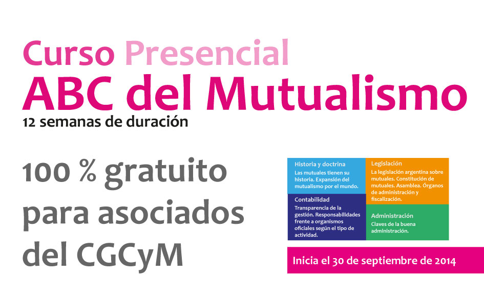 Becas para asociados al CGCyM del 100% para la realización del Curso ABC del Mutualismo
