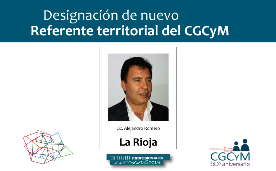 El CGCyM designó al Lic. Alejandro Romero Referente Territorial en la Provincia de La Rioja