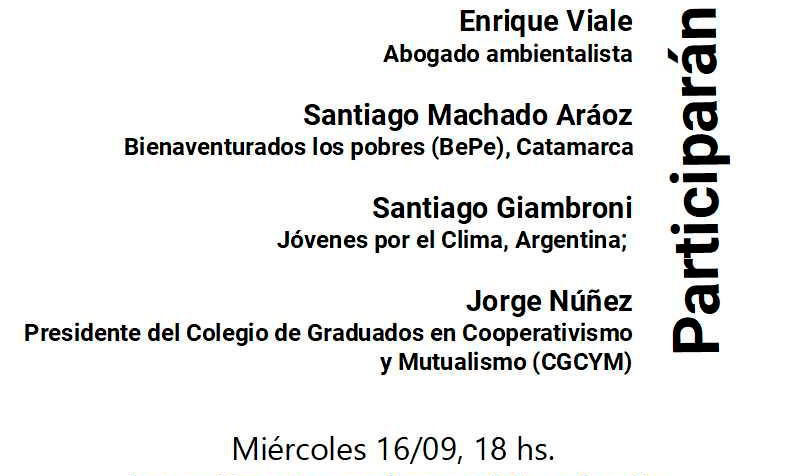Jorge Núñez participará del conversatorio: Crisis ambiental, crisis de la riqueza: una mirada desde abajo