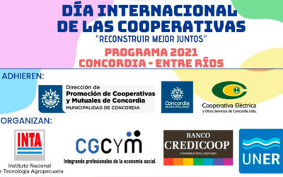 CGCyM Entre Ríos co-organiza distintas actividades por el Día Internacional del Cooperativismo 2021