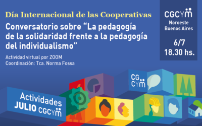 CGCyM Noroeste Buenos Aires organiza un conversatorio sobre “La pedagogía de la solidaridad frente a la pedagogía del individualismo”
