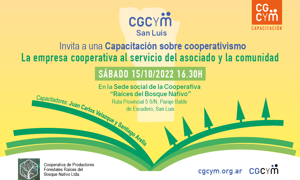 CGCyM San Luis invita a una capacitación sobre cooperativismo
